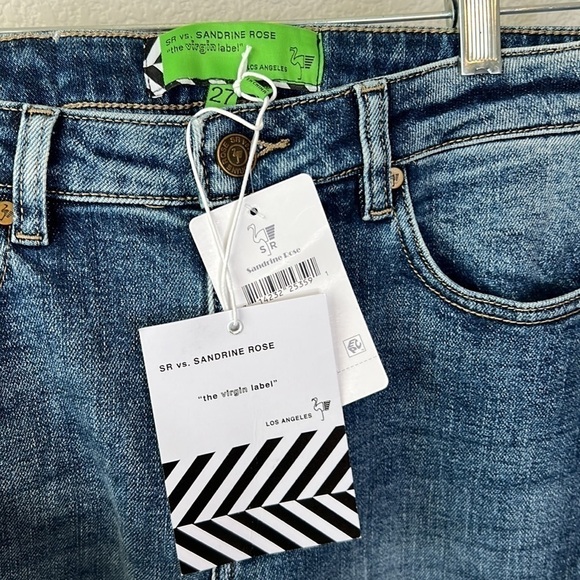 Free People Sandrine Rose The Virgin Label Distressed Jeans Size 27 - Picture 5 of 9